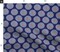 Blue Modern Flowers Geometric Scandi Mid Century Dots Polka Circles Retro Vintage Daisies Custom Printed Fabric by Spoonflower Various Fabrics by the Yard or Fat Quarter
